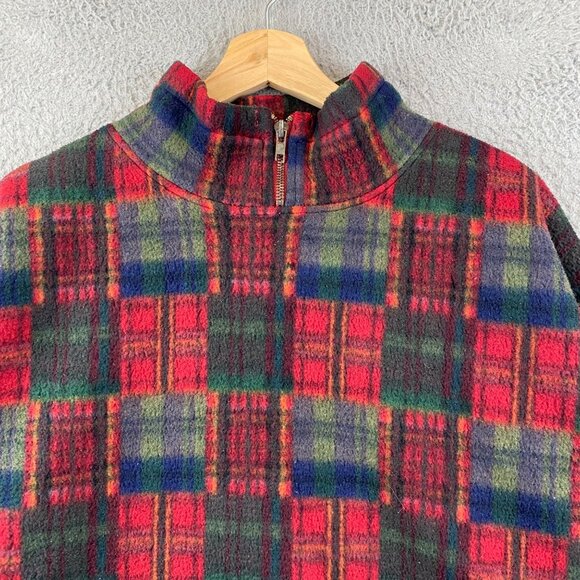 Vintage SPORT mobility Plaid Pullover Sweater jacket size L - Picture 2 of 11